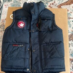 Insulated Fleece Lined Blue Puffer Vest Canada Weather Gear